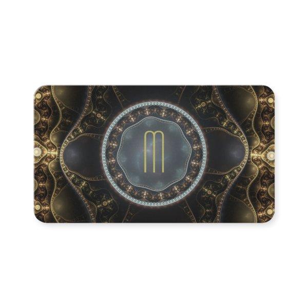 Metallic Ornate Steampunk Fractal Monogram