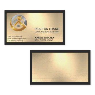Metallic Real Estate Property Logo