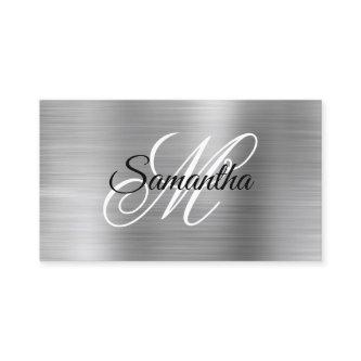 Metallic Silver Foil Fancy Monogram