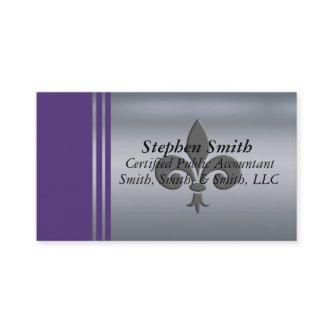 Metallic Silver, Grey And Purple Personalized