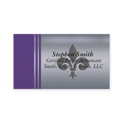 Metallic Silver, Grey And Purple Personalized