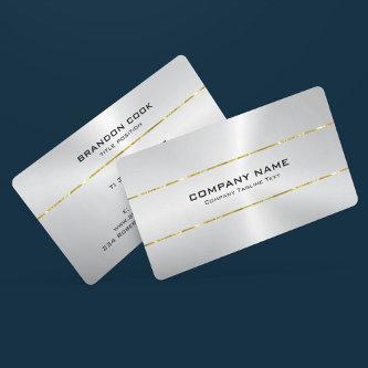 Metallic Stainless Steel Gold Silver Accent