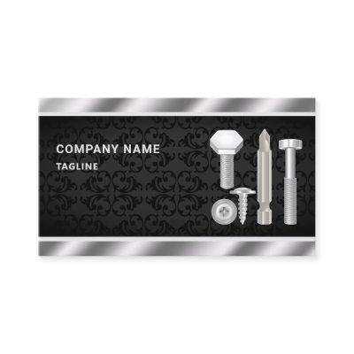 Metallic Steel Bolts Fasteners Hardware Store