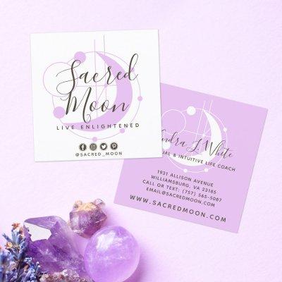 Metaphysical Moon Minimalist Purple Social Media Square
