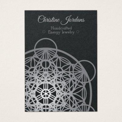 Metatron's Cube Flower of Life Earring Card