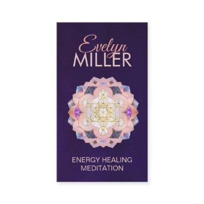 Metatron's Cube in Gemstone lotus Sacred Geometry