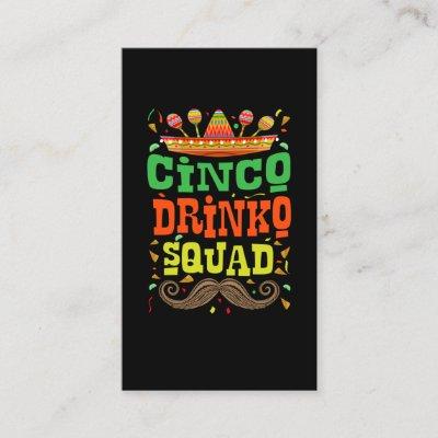 Mexican Fiesta Cinco De Mayo Drinking Squad