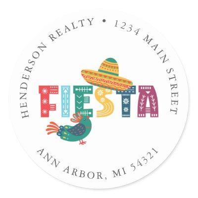 Mexican Fiesta Invitation Return Address Label