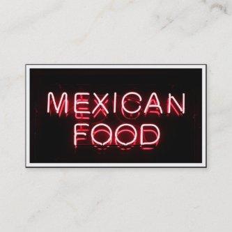 MEXICAN FOOD - Red Neon Sign
