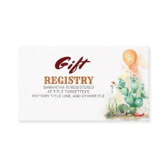 Mexican Style Gift Registry Card