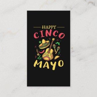 Mexican Taco Guitar Sombrero Happy Cinco De Mayo