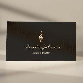 Mezzo Soprano Gold Treble Clef Music Elegant