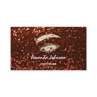 Micorblading Lash Brows Makeup Logo Gold Burgundy