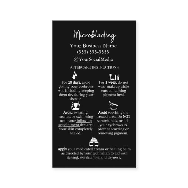 Microblading Aftercare, 3.5" x 2.0"