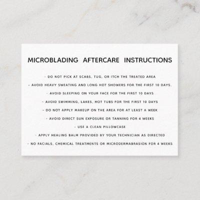 Microblading Aftercare Instructions