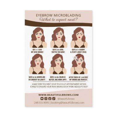 Microblading Brow Aftercare & Appointment Reminder Enclosure Card