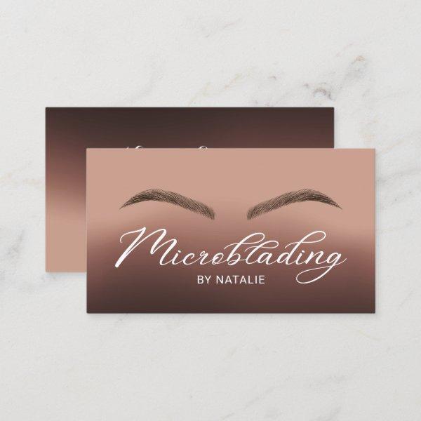 Microblading Brown Ombre Typography Beauty Salon