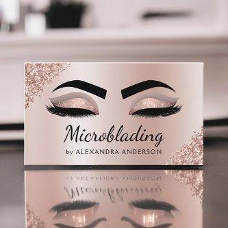 Microblading Eyebrows Brows Glitter Rose Gold Pink
