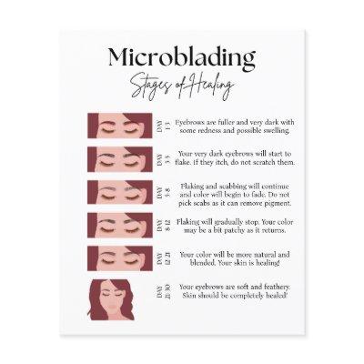 Microblading Stages of Healing Card – Double Sided