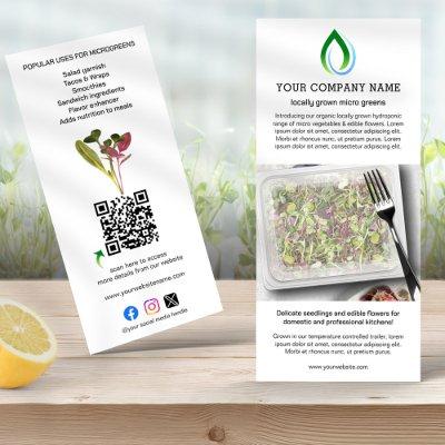 Microgreen Grower QR Code Publicity & Information Rack Card