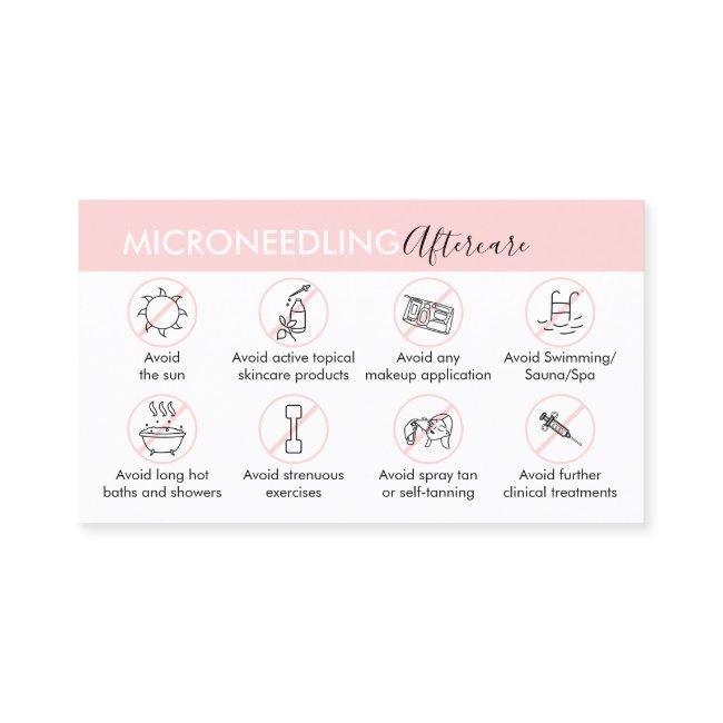 Microneedling Aftercare Post Instruction