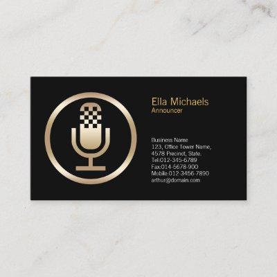 MicrophoneIcon Professional Announcer BusinessCard