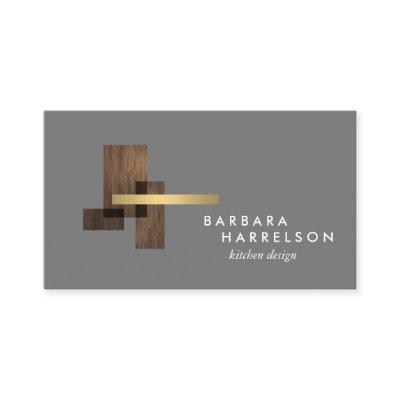 Mid-Century Modern Architectural Logo on Dark Gray