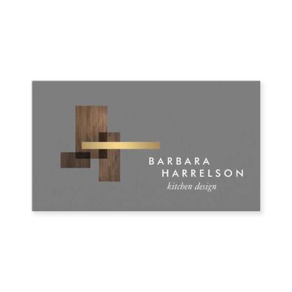 Mid-Century Modern Architectural Logo on Dark Gray