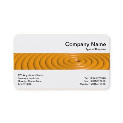 Middle Band - Concentric Rings - Orange