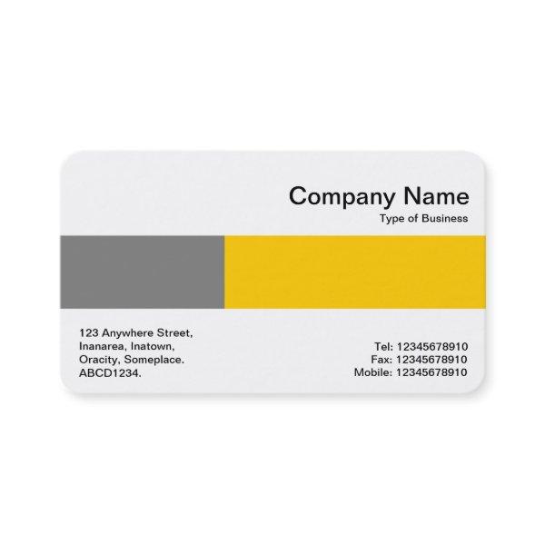 Middle Band - Two Tones - Gray and Amber