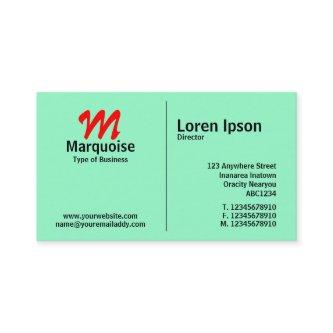 Middle Rule Monogram - Pale Green (99FFCC)