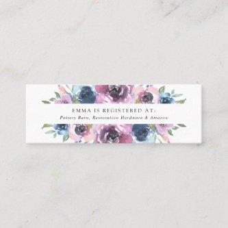 Midnight Blooms | Bridal Registry Cards