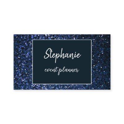 Midnight Blue Glitter White Professional Luxury