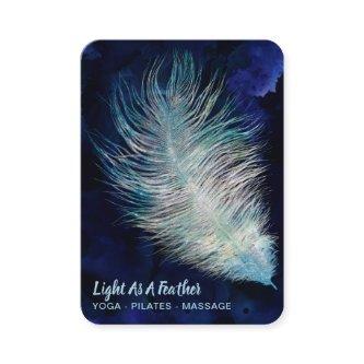 *~*  Midnight Blue Sky Cosmic Light Feather Boho
