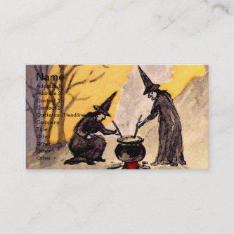 Midnight Witching(Vintage Halloween Card)