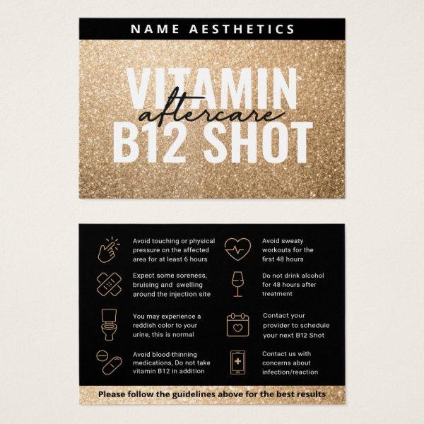 Mighty Glitter Gold Dermal Filler Aftercare Card