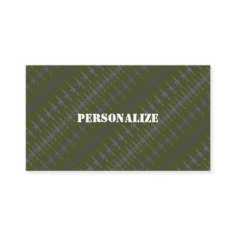 Military Armed Forces Recruiter Camo Gun Green B/W