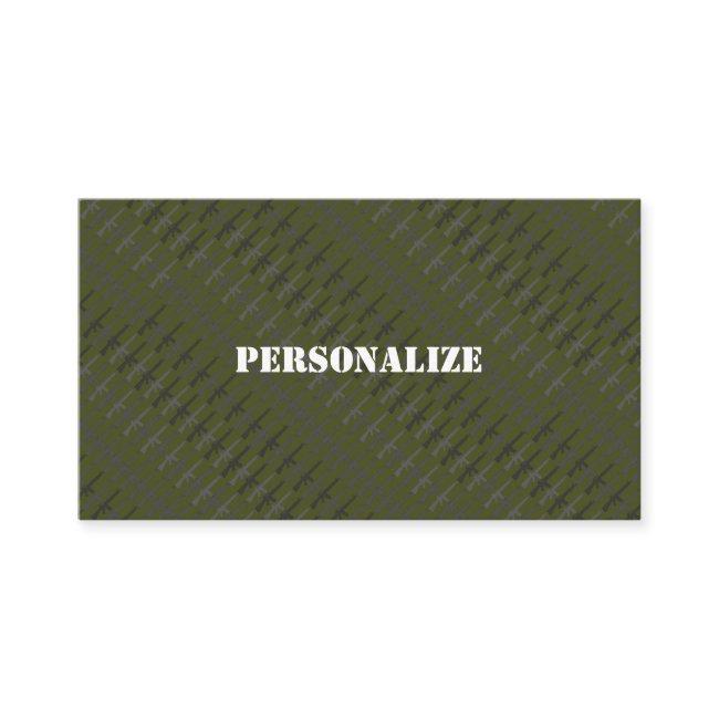 Military Armed Forces Recruiter GI Army Green B/W