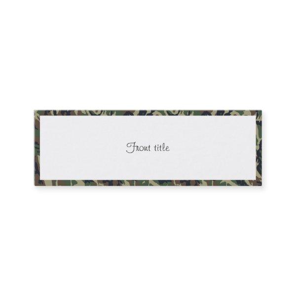 Military Forest Camouflage Background With White Mini