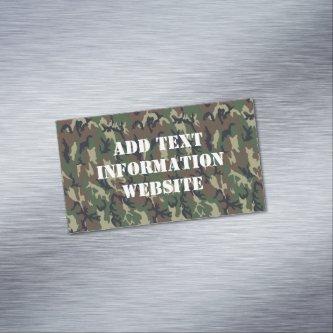 Military Green Camouflage Pattern Magnetic