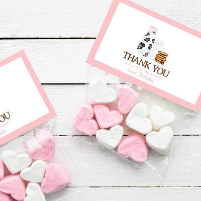 Milk and Cookies Birthday party favor treat topper