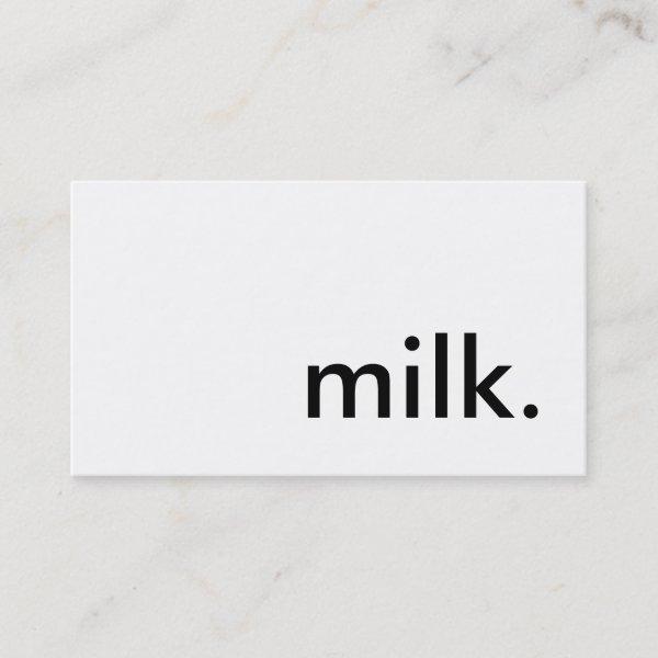 milk.