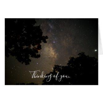 Milky Way Trees Thinking Of You Card