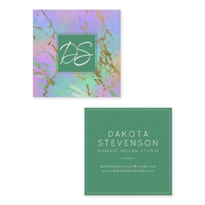 Millennial Marble | Rainbow Pastel Ombre Branding Square