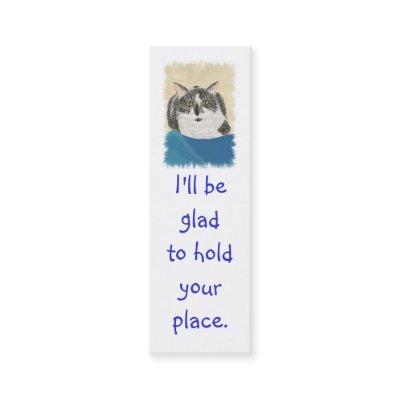 Mini Bookmark Cards, Black WhiteTuxedo Cat Mini