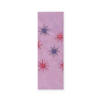 Mini Bookmark cards, Red & Purple Flower Pattern Mini