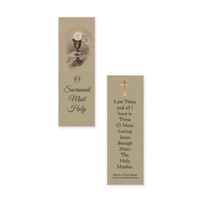 Mini Holy Card of the Blessed Sacrament Eucharist