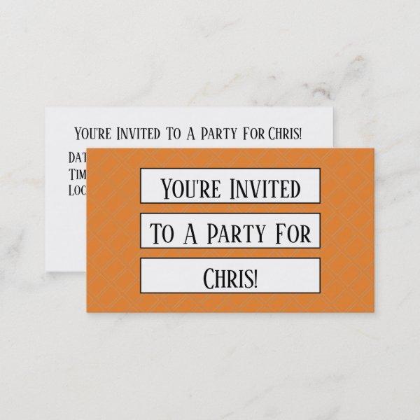 Mini Party Invitation Reminder Template
