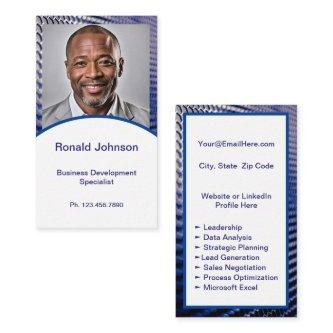 Mini Resume Card | Networking Card Navy Blue