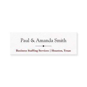Mini Simple  With 2 Names & Contacts